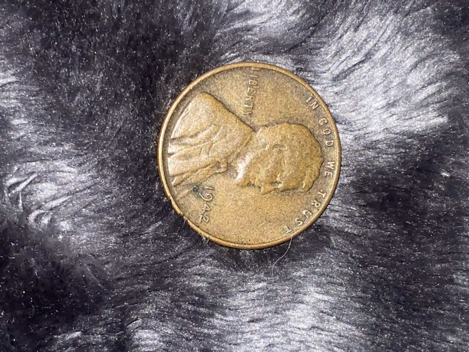 1942 Lincoln Wheat Cent Penny Coin 