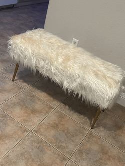 Furry bench