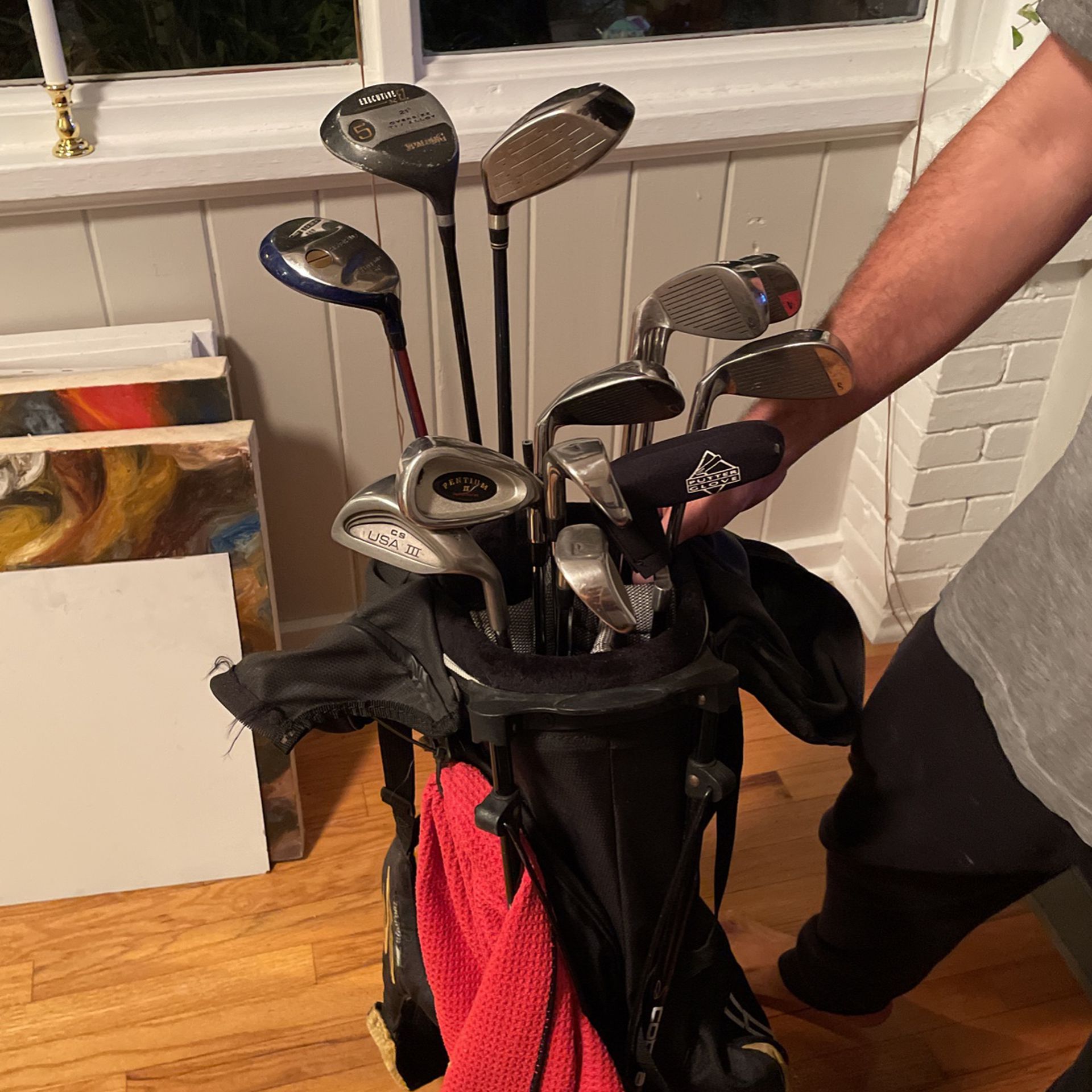 Golf Clubs With Bag And Tees, Great Beginning Set