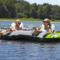 Ozark Trail Rapid Rider 2 Inflatable Double Water Tube - 2 Person Raft w/ Cooler