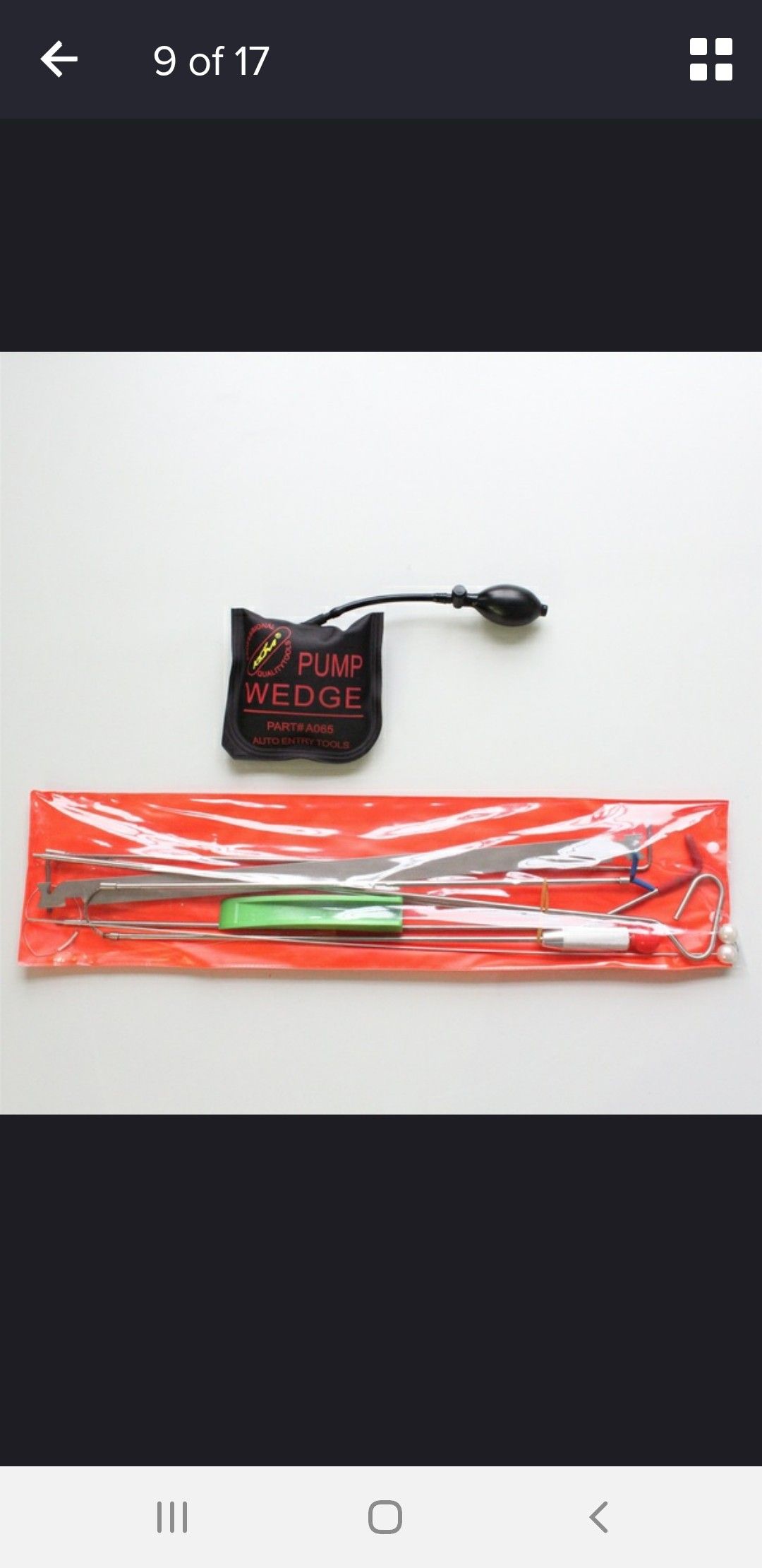 Pop-A-Lock tool kit car door opener$60