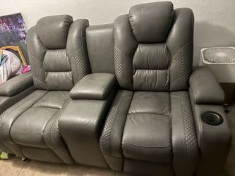 Dual electric recliner (leather)
