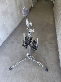 TAMA simbal stand with  Mapex MC910EB horizontal adjustable multi-purpose drum clamp