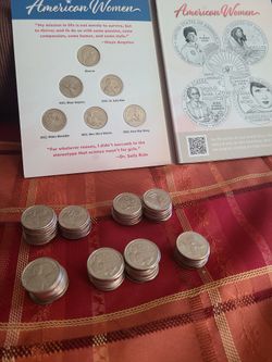 2022 American Women Quarters Set 5 Coins Maya Sally Wilma Nina Anna