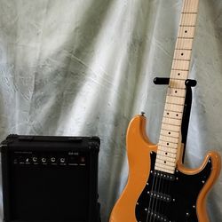 Brand new electric guitar and 20 watts amp