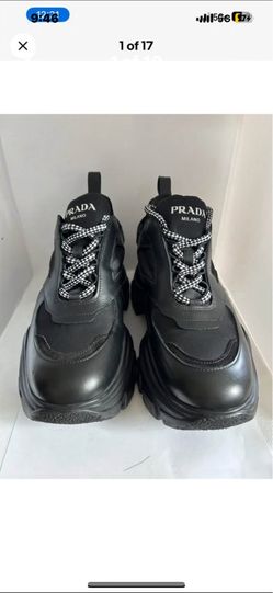 Prada Pegasus Chunky Platform Sneakers Nylon and Leather Women’s EU 39 / USA 9 M originally$1200