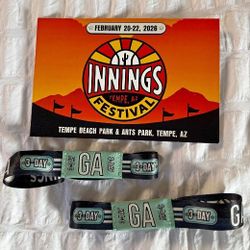 3 Day Innings Festival Wristbands 
