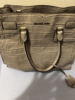 Grey Croc Print Purse