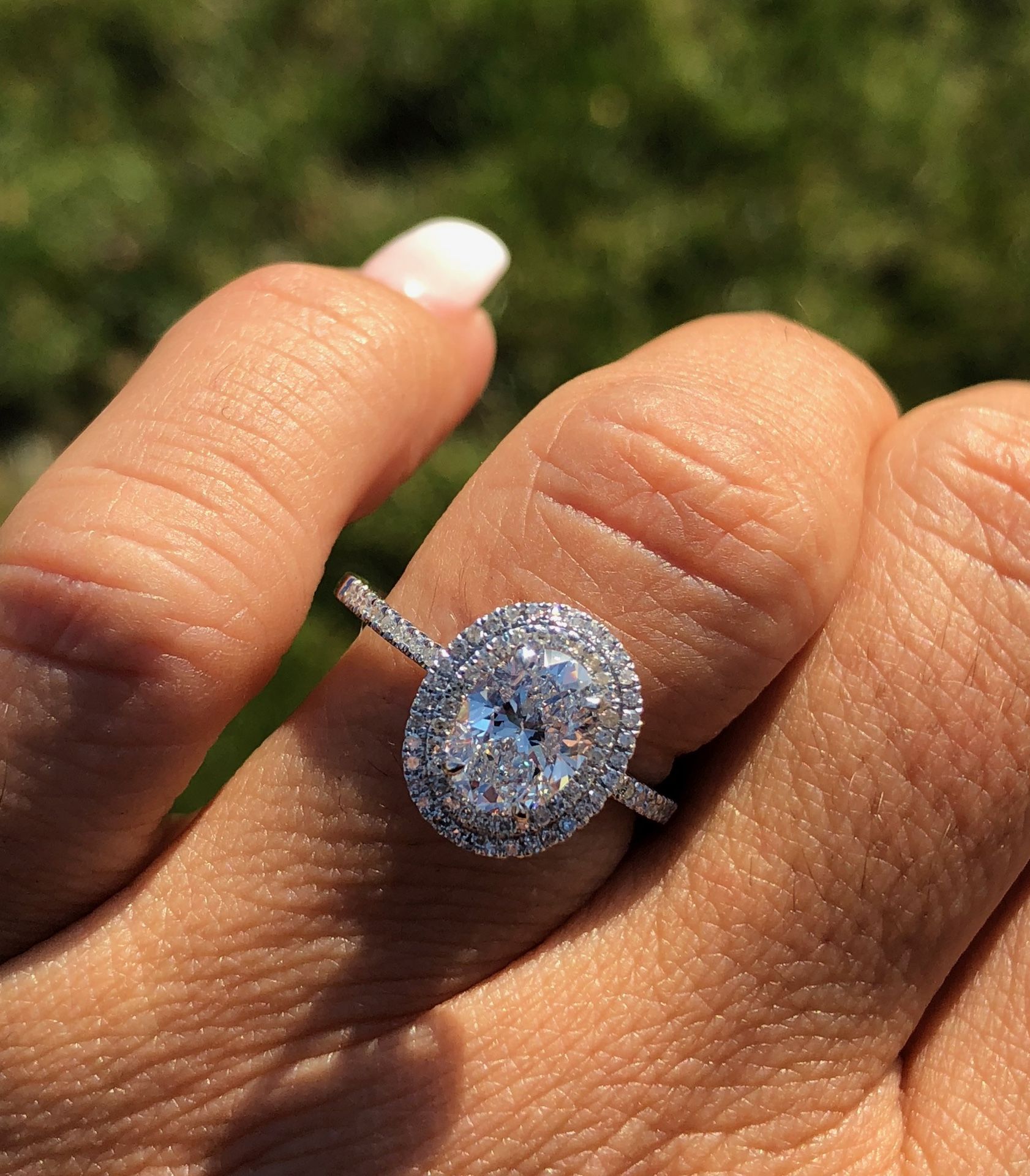 1.5 Natural Diamond Oval Engagement Ring GIA Certified