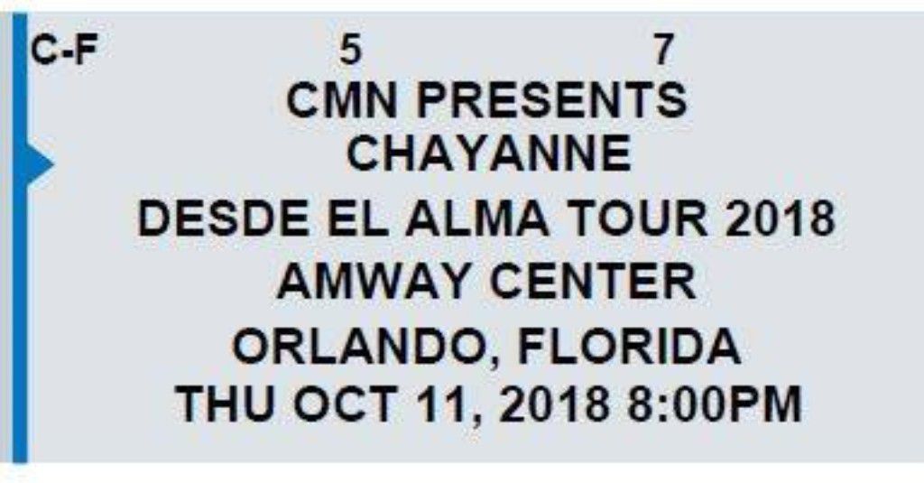 CHAYANNE - Amway Center