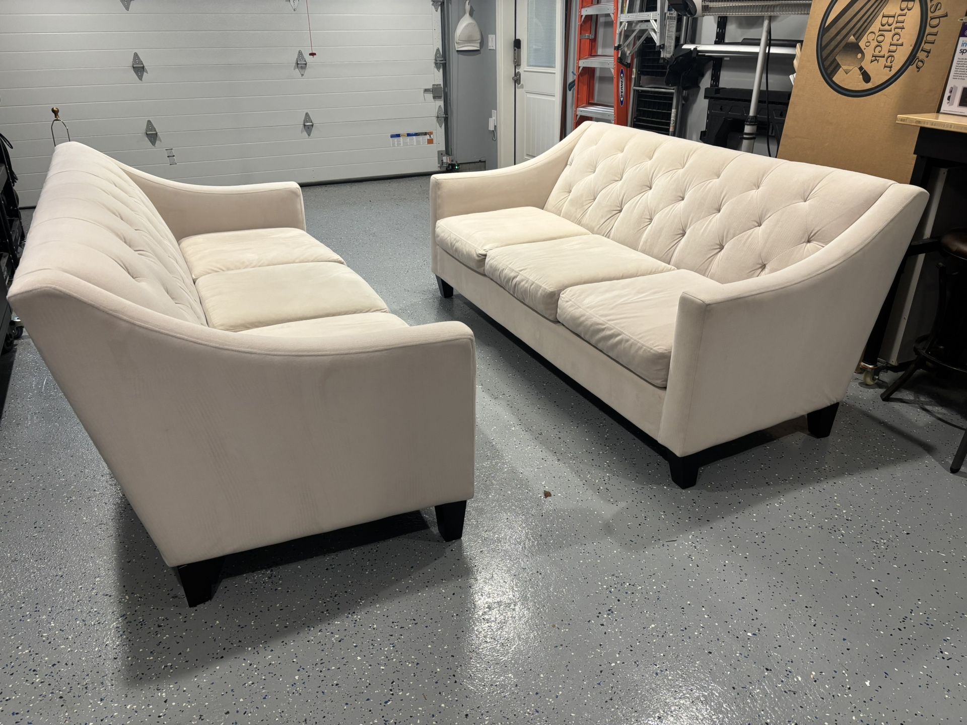 Pair of White Sofas 