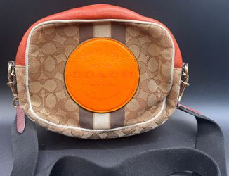Coach 2635 Jacquard Pebble Leather Signature Mini Dempsey Stripe Crossbody