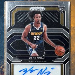 Zeke Nnaji Panini Prizm Rookie Penmanship Autograph – Nuggets