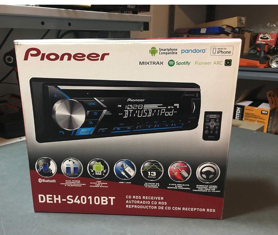 Pioneer DEH-S4010BT CD Receiver with Pioneer ARC App Compatibility, MIXTRAX and Built-in Bluetooth

