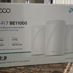 Tp-link Deco 7 Pro BE11000 Tri-band Wi-fi 7 Whole Home Mesh System, 3-pack