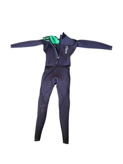 BUELL Men's 3/2 RB2 Chest-Zip Wetsuit - Black - Size Medium Short - NWT