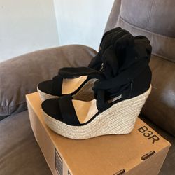 strap wedge heels