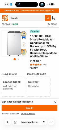 Brand New Midea 12000 BTU Portable Air Conditioner