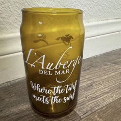 L’auberge Del Mar Glass.   NEW.   Drinking cup or could be used as a vase.