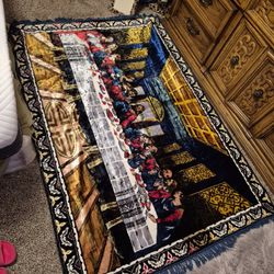 The Last Supper Velveteen Tapestry Christian Wall Art