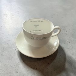 Cappuccino mug w/ measuring guides & matching saucer