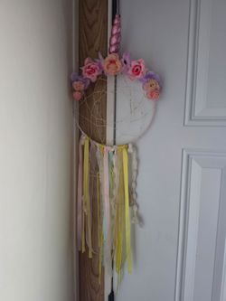 Unicorn Sun Catcher w/ fairy lights