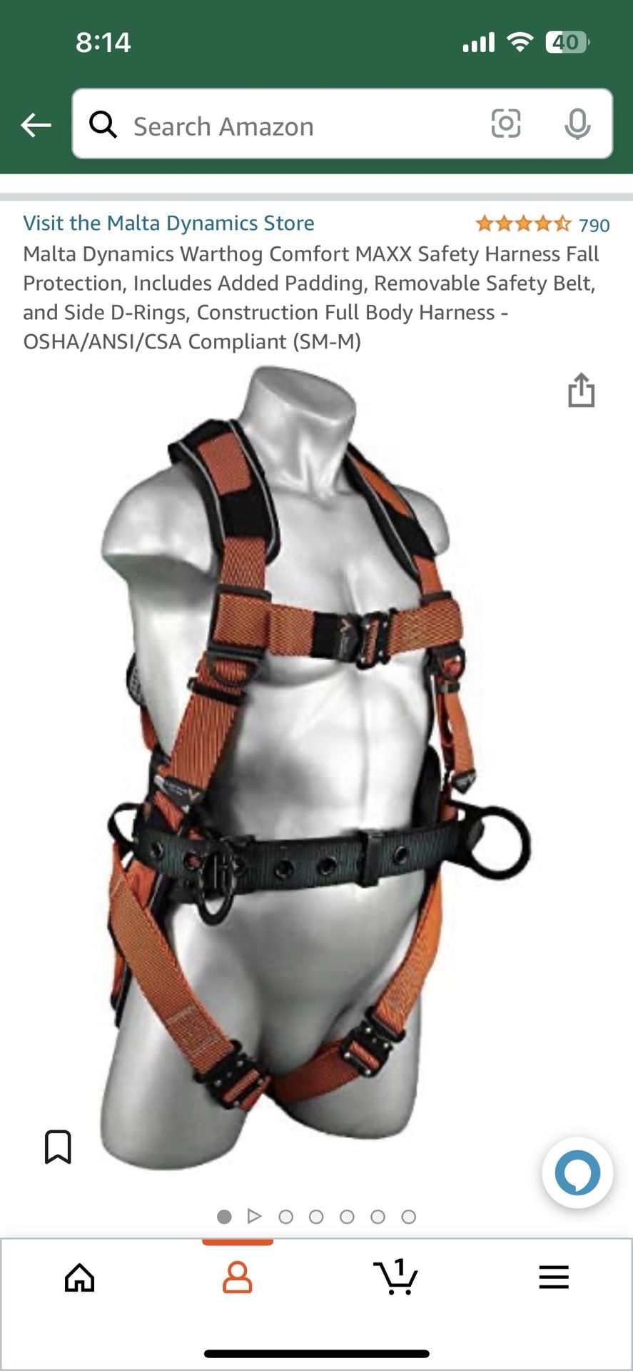 Safety Harness Fall Protection