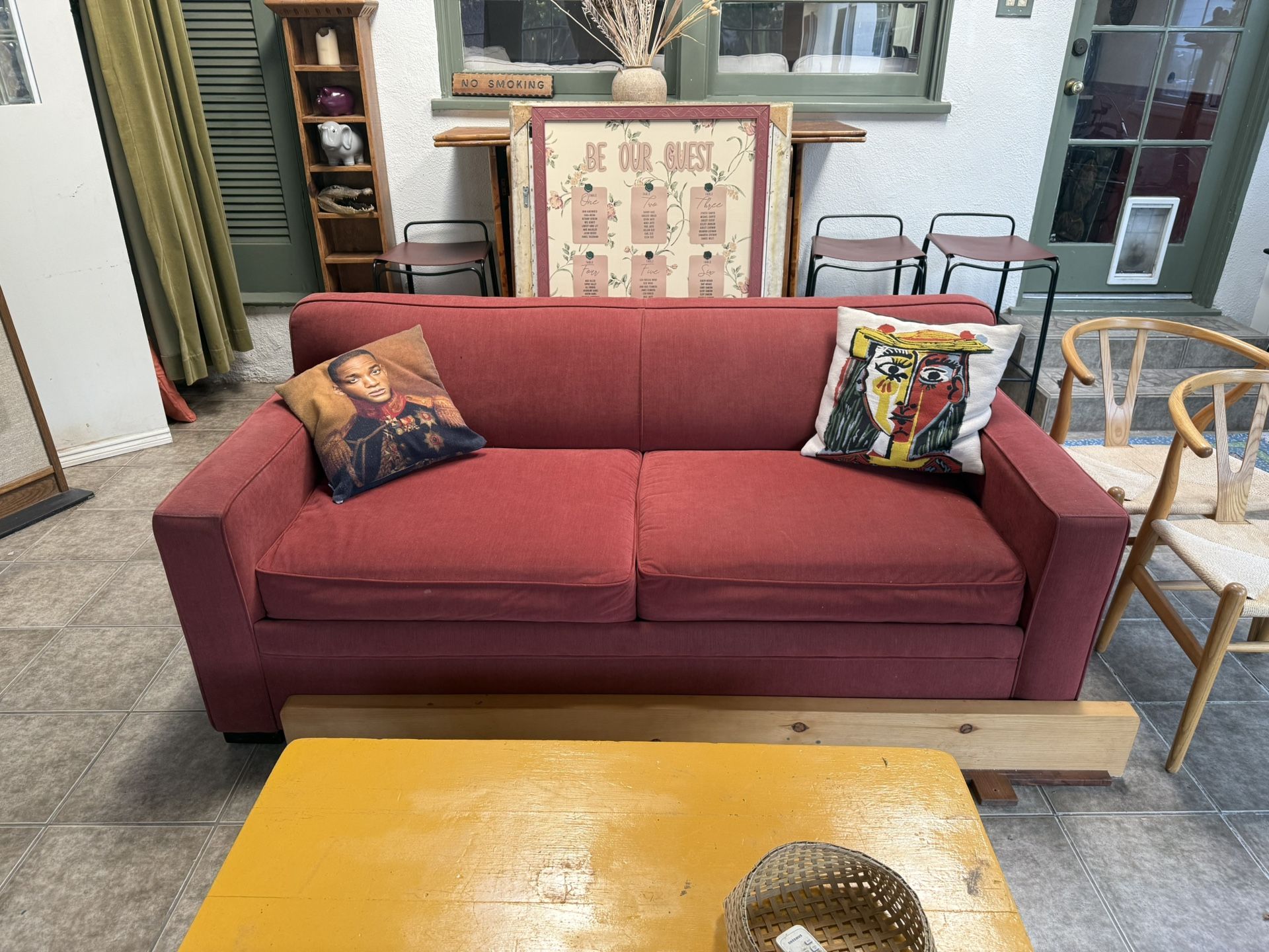 Red Fold Out Couch 