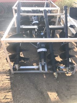 SkidSteer Auger With 9, 12, 18 Inch Bits