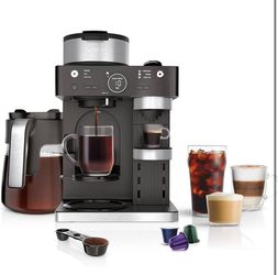 Ninja Espresso & Coffee Maker & Barista System, 3 Espresso Brew Styles, Single-Serve Coffee & Nespresso Capsule Compatible, Built-in Frother, Espresso