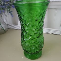 Vintage Gree Hoosier Glass Vase