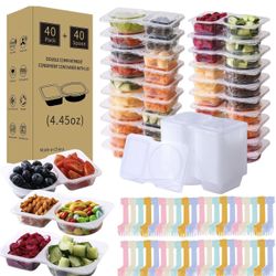 40 Sets of Reusable Snack Containers with Lids（