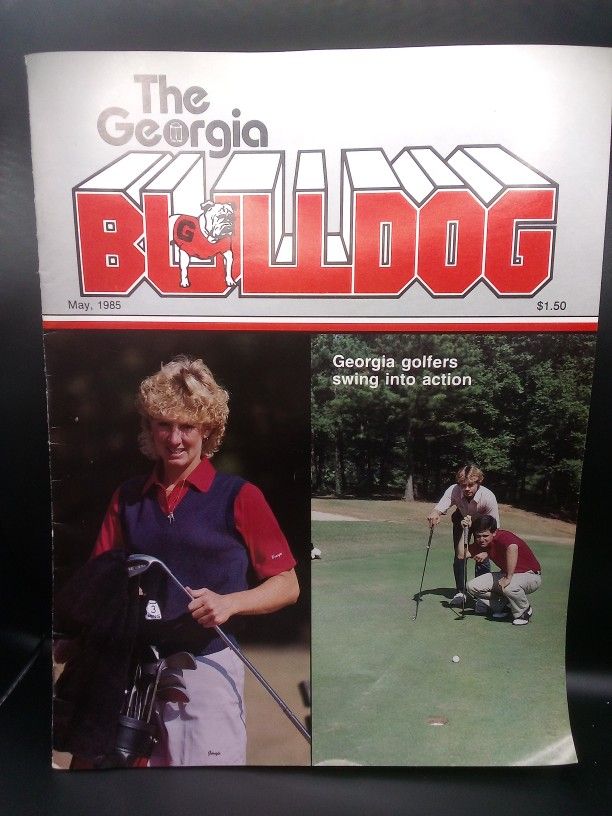 Vintage 1985 The Georgia Bulldog NCAA GOLF FOOTBALL WOMEN'S BASKETBALL magazine