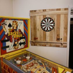 Dartboard Backboard-Recycled Pallet Wood-Hardwood-Handmade-Upcycled Darts 