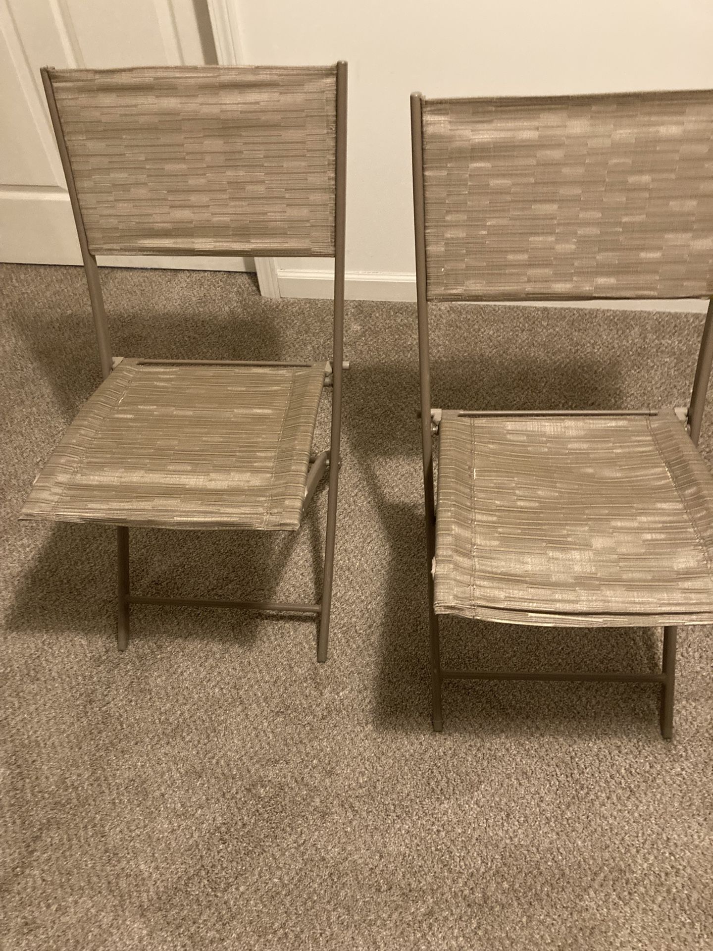 Two Sling Folding Chairs