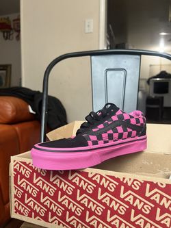 Bright Pink Checkered Vans
