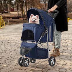 STUNNING NAVY BLUE PET STROLLER 💙🐾⭐️