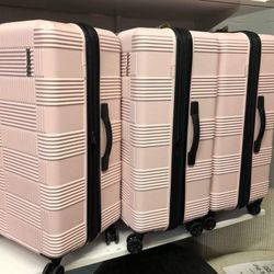 Pink American Tourister Checked Luggage