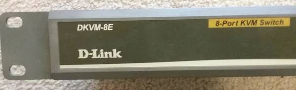 D Link DKVM 8E 8 Port VGA PS/2 KVM Rack Mount Switch With 7 Combo Cables Power Supply And Rack Mount Ears Included