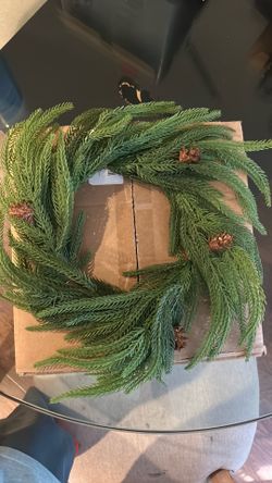 Juniper Pine Wreath 2pc 15.8inch