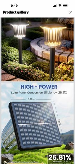 Solar Garden Lights 2-Color Adjustable Waterproof Pathway Lights 6 pack