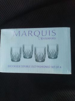 Marquis set of four iced beverage and four old fashioned glassware