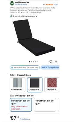 Outdoor lounge cushions