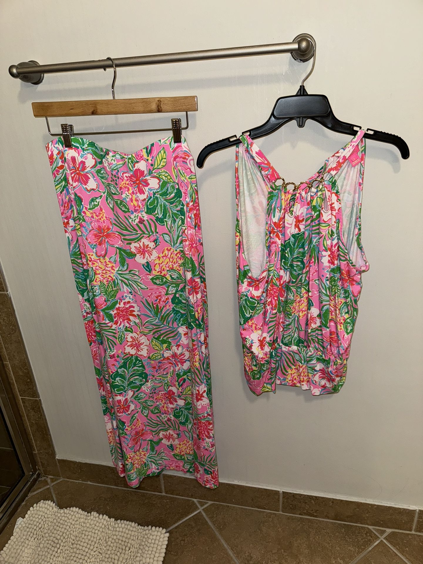 Women’s Size Large Lilly Pulitzer Maxi Skirt & Top