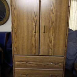 Wooden Gentleman's Wardrobe (Armoire)