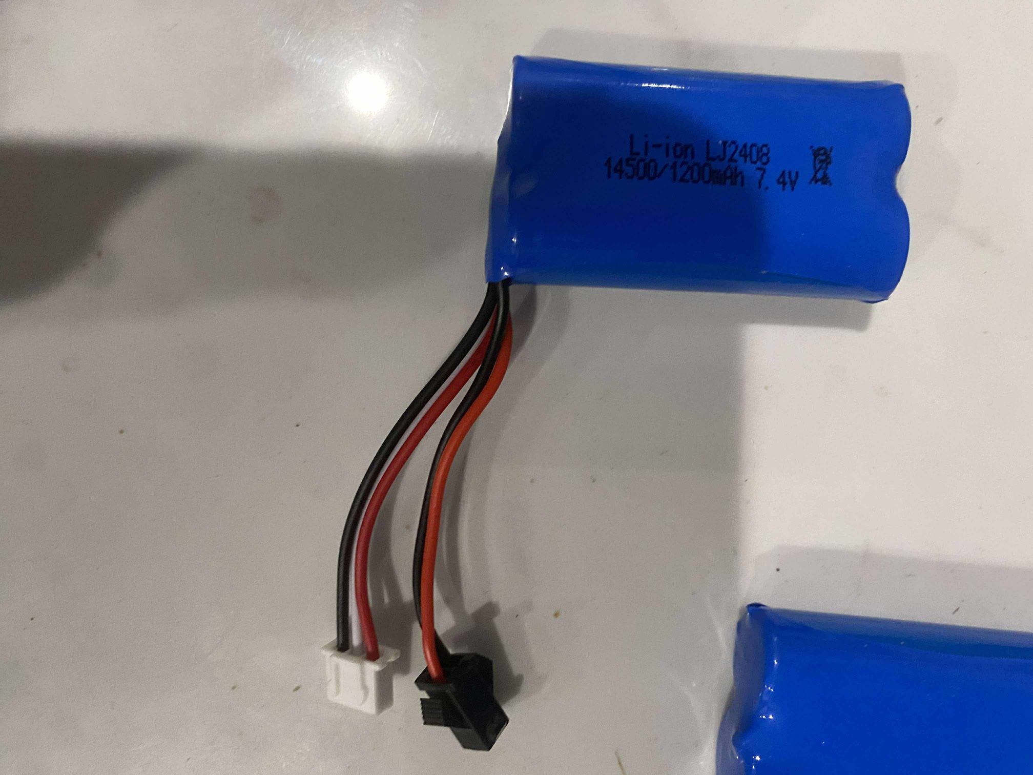 3 Pack 7.4V 1200mAh 14500 Li-ion Battery w/ Charger RC Car