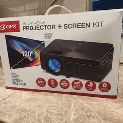 GPX All-in-One Projector + Screen Kit
