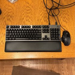 Wired RGB Logitec G513 Carbon (GX Red) And RGB G502 Hero With Wrist Rest 