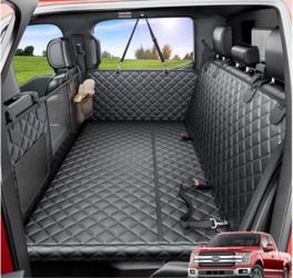 REEVAA Dog Truck Seat Cover for Back Seat, Hard Bottom, XL, Black