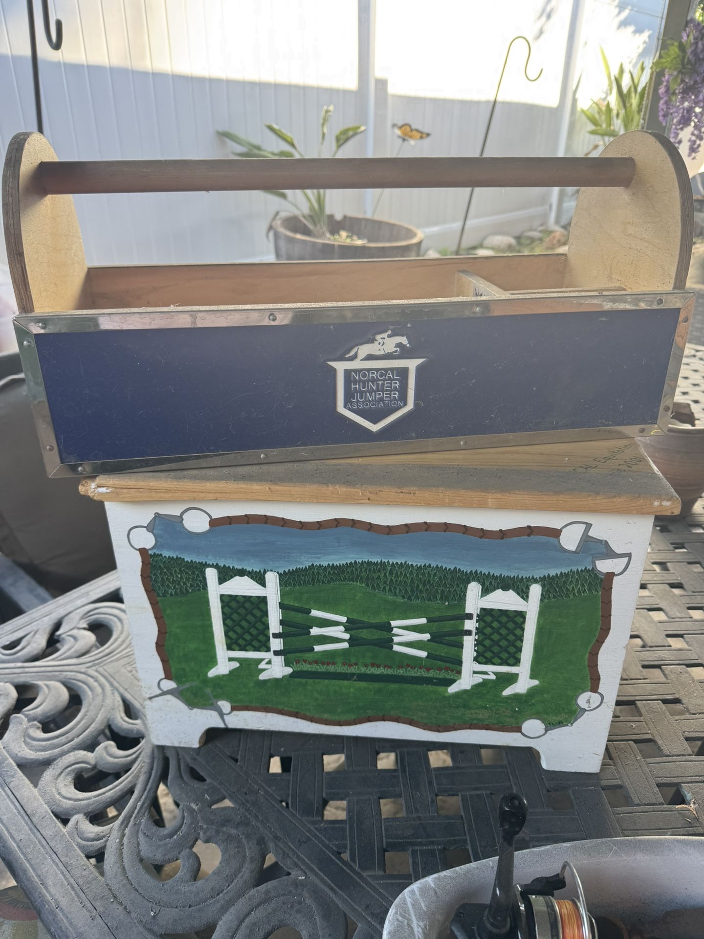 Wood Grooming Tack Box and Caddy